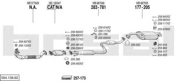 BOSAL 054.138.62 Exhaust System